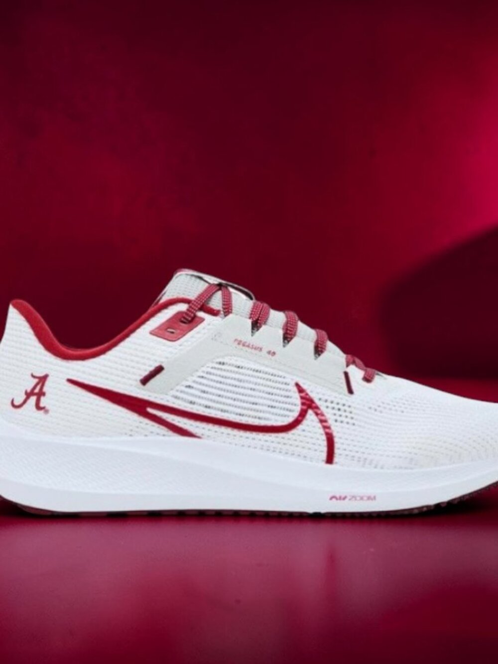 Nike Zoom Pegasus 40 Alabama Crimson Tide Mens Running Shoes DZ5972 100 NEW